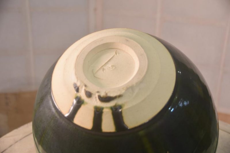 Japanese Oribe Pottery Vase Height:290mm - Image 3