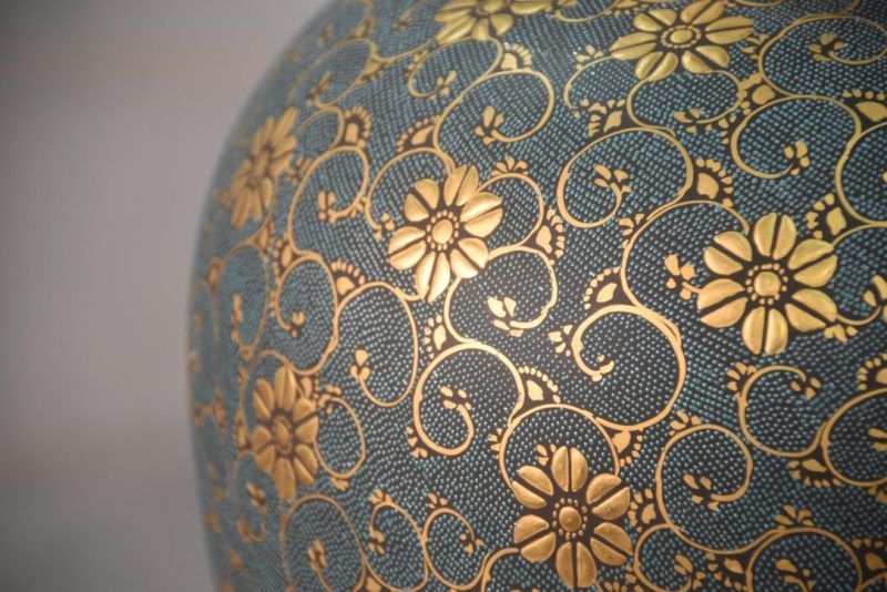 Japanese Pottery Kutani Dot Vase Width:310mm - Image 7