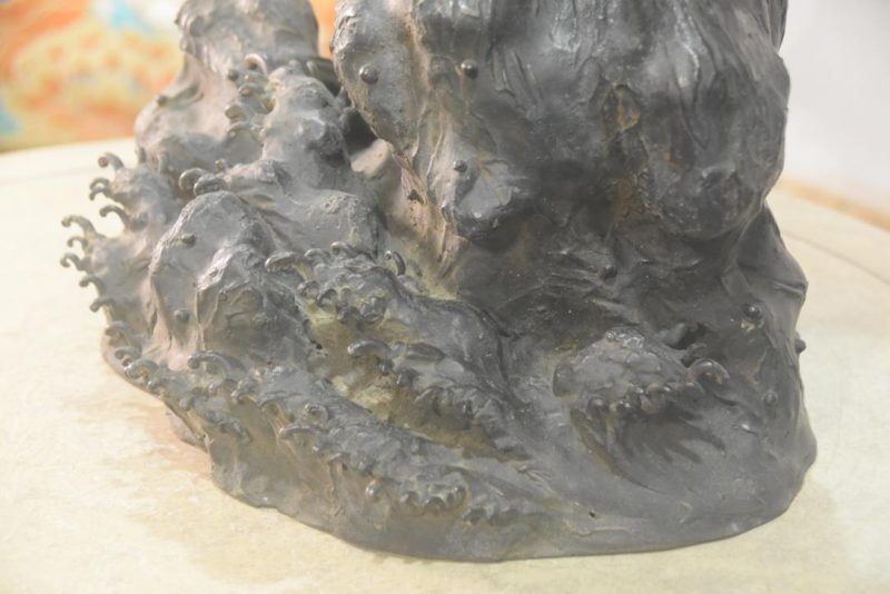 Japanese Bronze Eagle Statue Width:670mm - Image 9