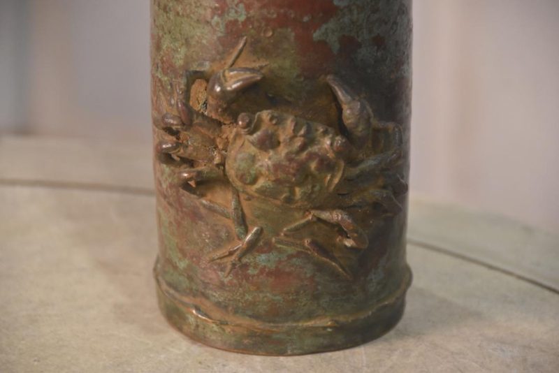 Murashido Bronze Crab Vase Height:305mm - Image 2