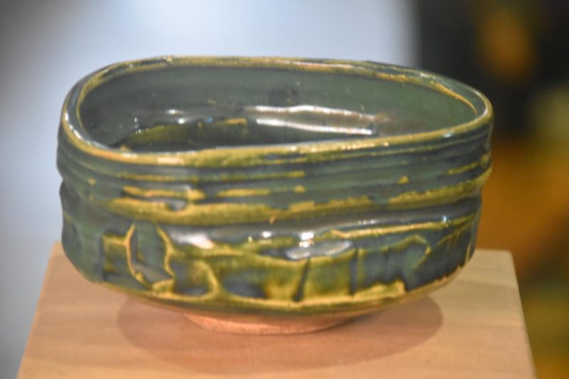 Oribe Pottery Chawan Tea Bowl in a Box Width:120mm - Image 3