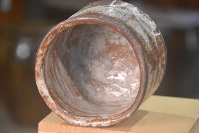 Shino Pottery Chawan Tea Bowl in a Box Width:120mm - Image 4