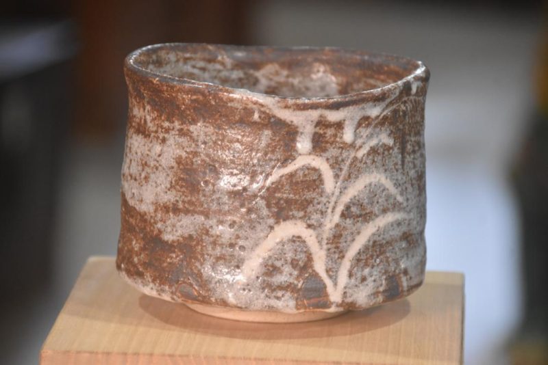 Shino Pottery Chawan Tea Bowl in a Box Width:120mm