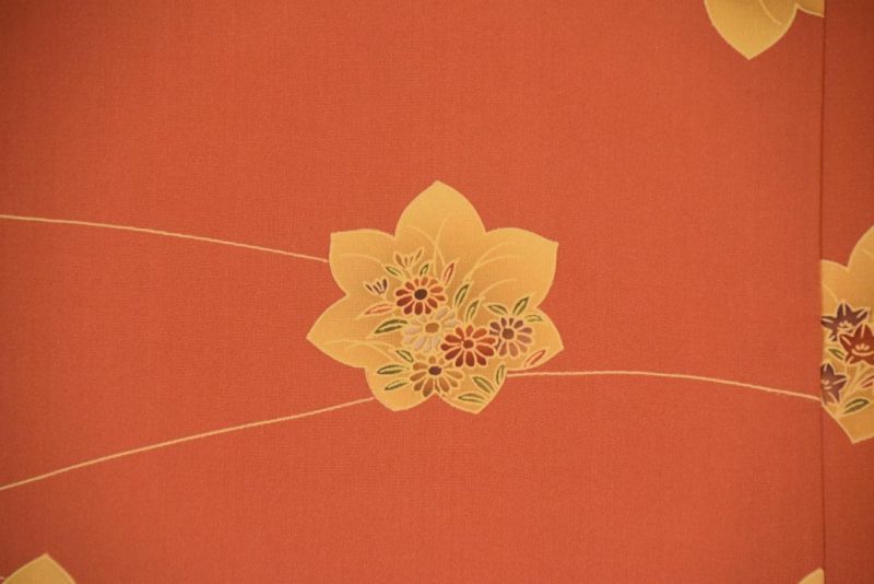 Rusty Motifs Vintage Japanese Silk Haori Jacket - Image 3