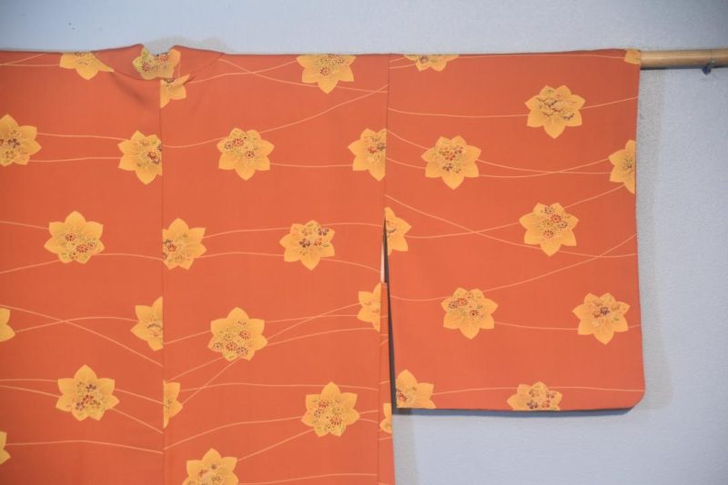 Rusty Motifs Vintage Japanese Silk Haori Jacket - Image 4