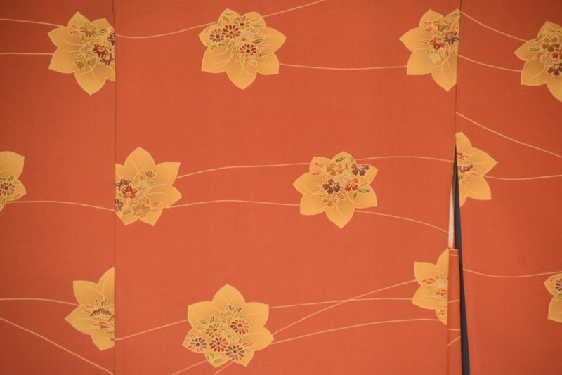 Rusty Motifs Vintage Japanese Silk Haori Jacket - Image 2