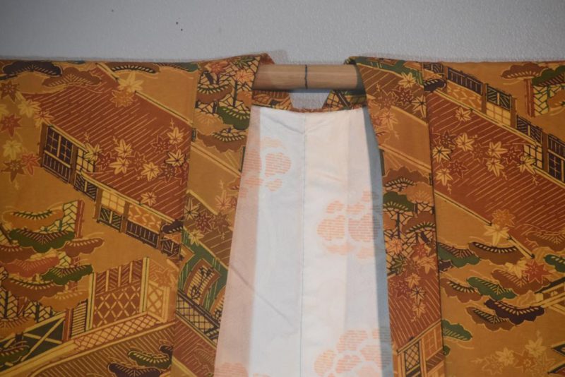 Hot Mustard Vintage Japanese Silk Haori Jacket - Image 6