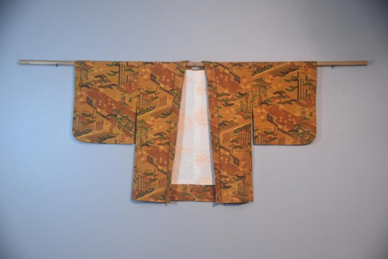Hot Mustard Vintage Japanese Silk Haori Jacket - Image 5
