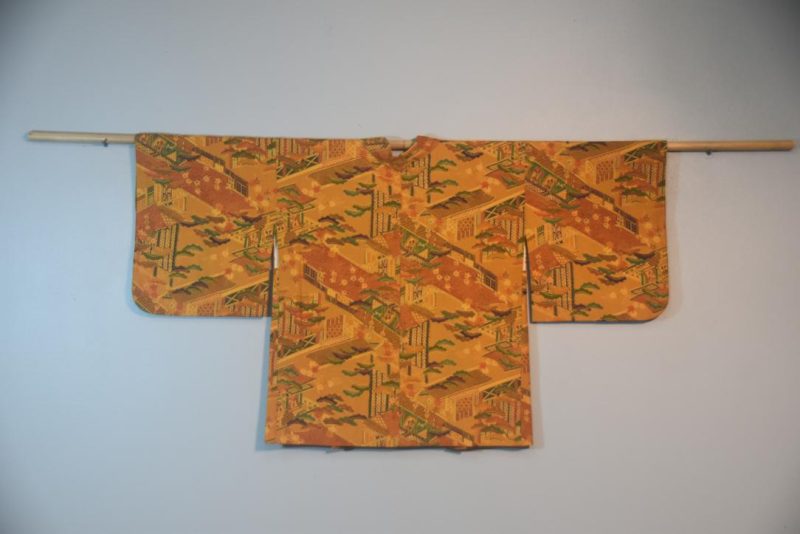 Hot Mustard Vintage Japanese Silk Haori Jacket