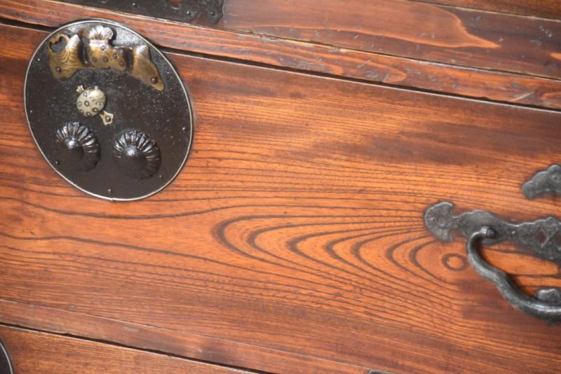 Antique 4 Drawer Nihonmatsu Clothing Chest (2 Sections) Width:960mm - Image 17