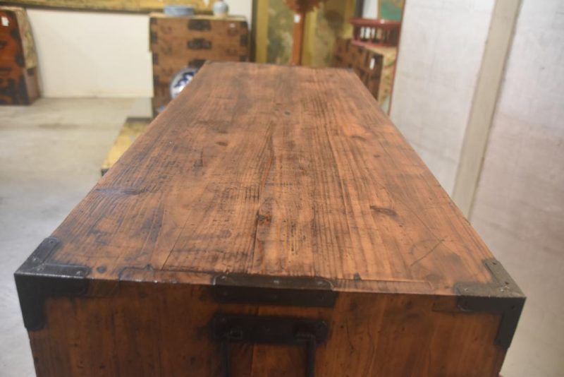 Antique 4 Drawer Nihonmatsu Clothing Chest (2 Sections) Width:960mm - Image 12