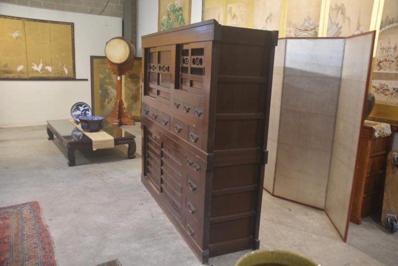 Hikone Region Mizuya Dansu Kitchen Chest 2 Sections Width:1870mm - Image 7