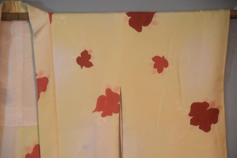 Lemon Zest Vintage Japanese Silk Haori Jacket - Image 2