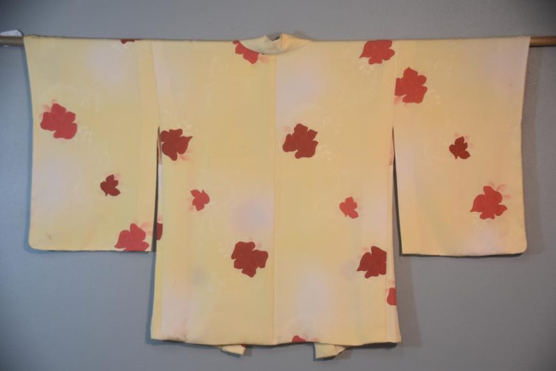 Lemon Zest Vintage Japanese Silk Haori Jacket - Image 3