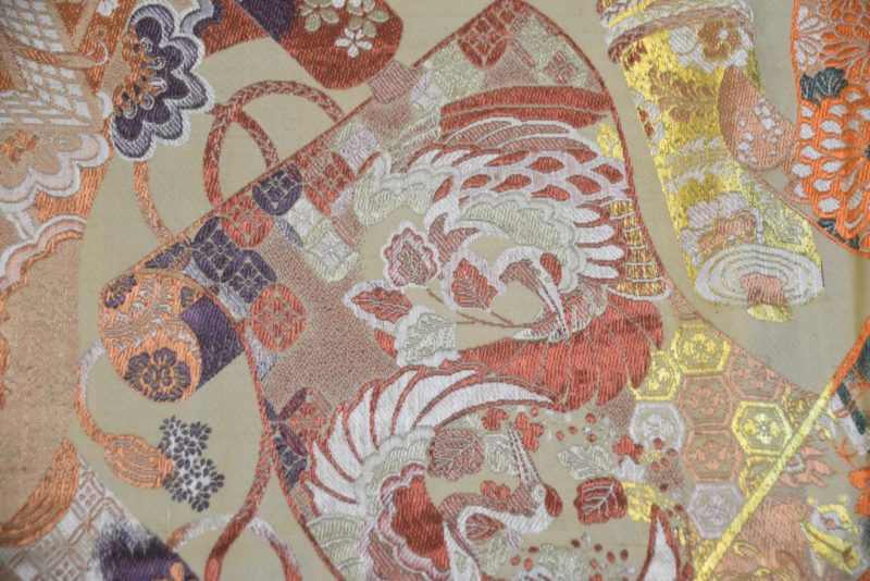 Japanese Cranes Brocade Obi Sash Table Runner Length:4000mm - Image 7