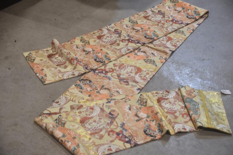 Japanese Cranes Brocade Obi Sash Table Runner Length:4000mm - Image 4