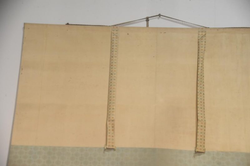 A large Japanese ink brush and color scroll painting depicting a Tai fish Width:1450mm - Image 6