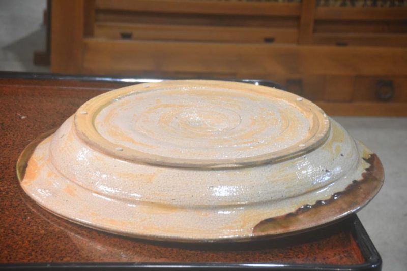 Japanese Oribe Pottery Plate Width:620mm - Image 6