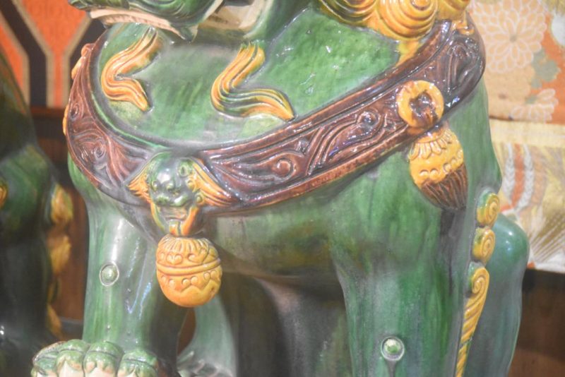 Pair of Chinese Pottery Foo Dogs Height:900mm - Image 5