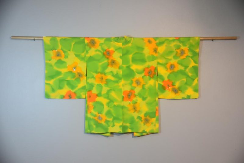 Super GreenVintage Japanese Silk Haori Jacket