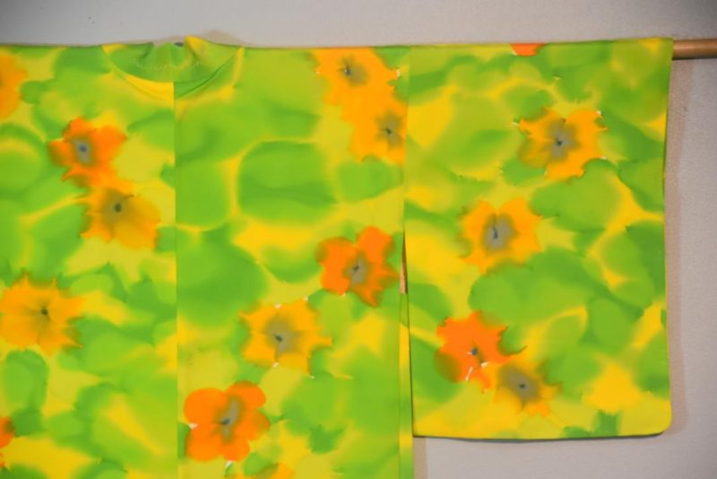 Super GreenVintage Japanese Silk Haori Jacket - Image 7