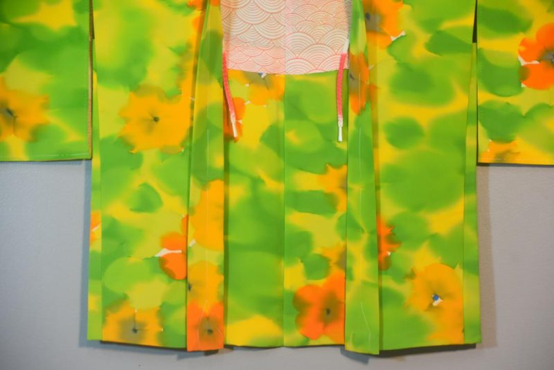 Super GreenVintage Japanese Silk Haori Jacket - Image 3