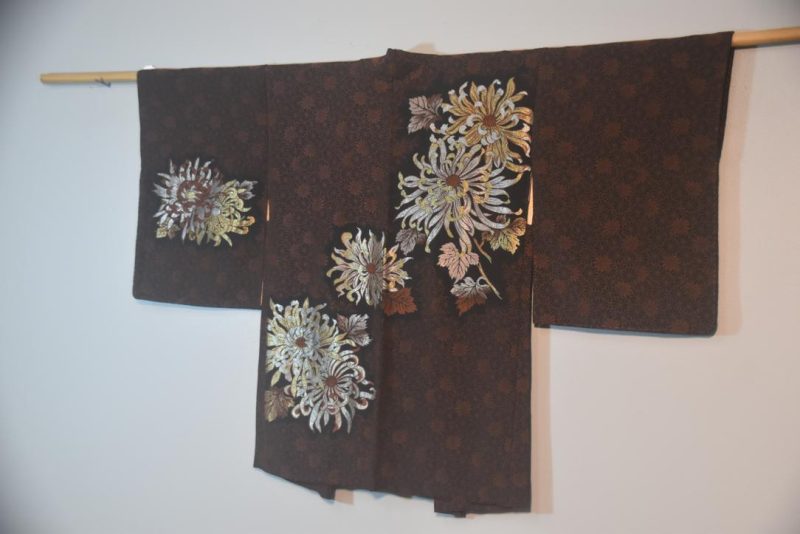 Metallic Thread Japanese Silk Haori Jacket - Image 7