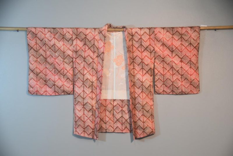 Vintage Japanese Silk Shibori Haori Jacket
