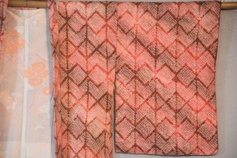 Vintage Japanese Silk Shibori Haori Jacket - Image 3