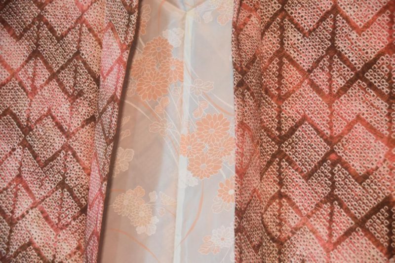 Vintage Japanese Silk Shibori Haori Jacket - Image 5
