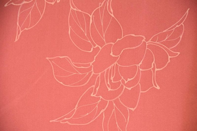 Dusty Pink Floral Vintage Japanese Silk Haori Jacket - Image 2