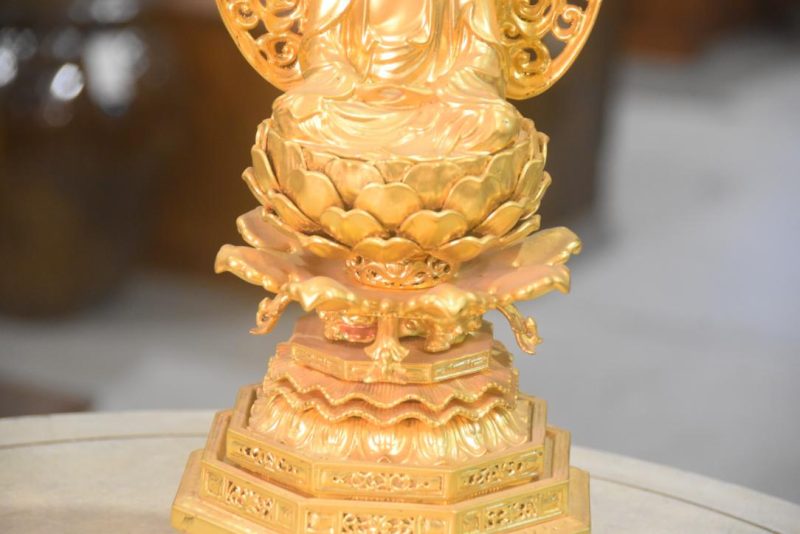 Japanese Guilded Buddha Amida San Height:370mm - Image 4