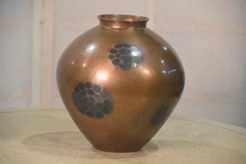 Copper Vase by Gyokusendo Height:200mm