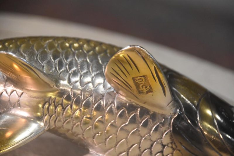A Pair of Bronze Koi Okimono Width:300mm - Image 7