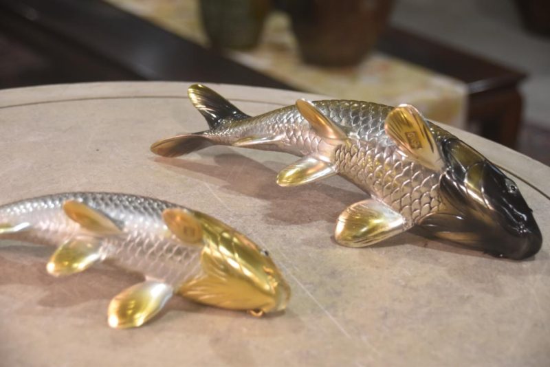 A Pair of Bronze Koi Okimono Width:300mm - Image 6