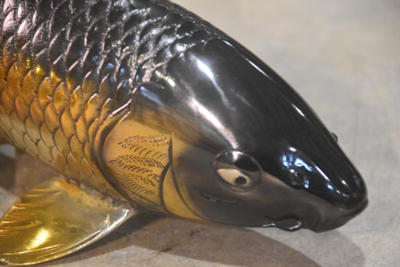 A Pair of Bronze Koi Okimono Width:300mm - Image 3