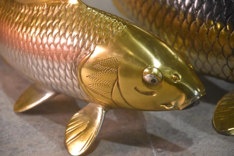 A Pair of Bronze Koi Okimono Width:300mm - Image 2