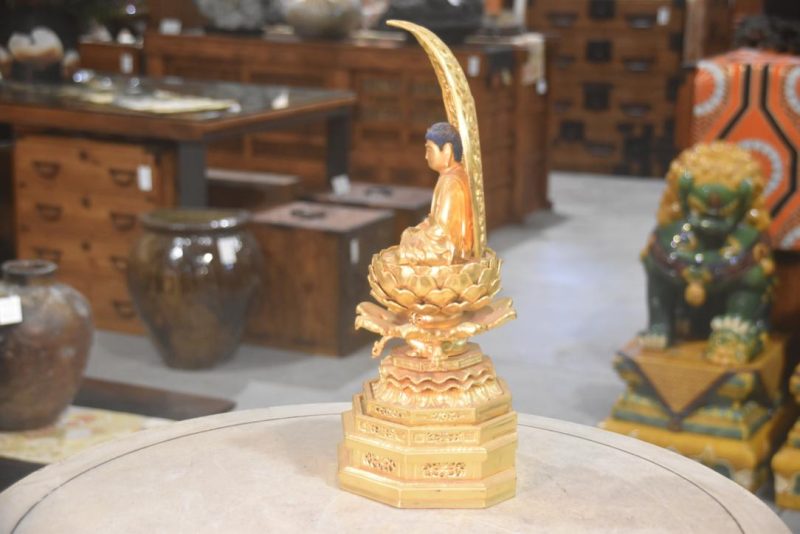 Japanese Guilded Buddha Amida San Height:370mm - Image 6