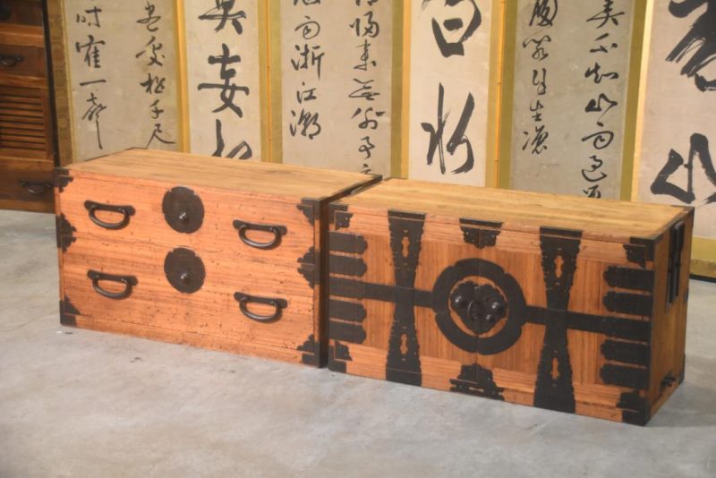 Antique Kannon Biraki Clothing Chest Width:900mm - Image 12