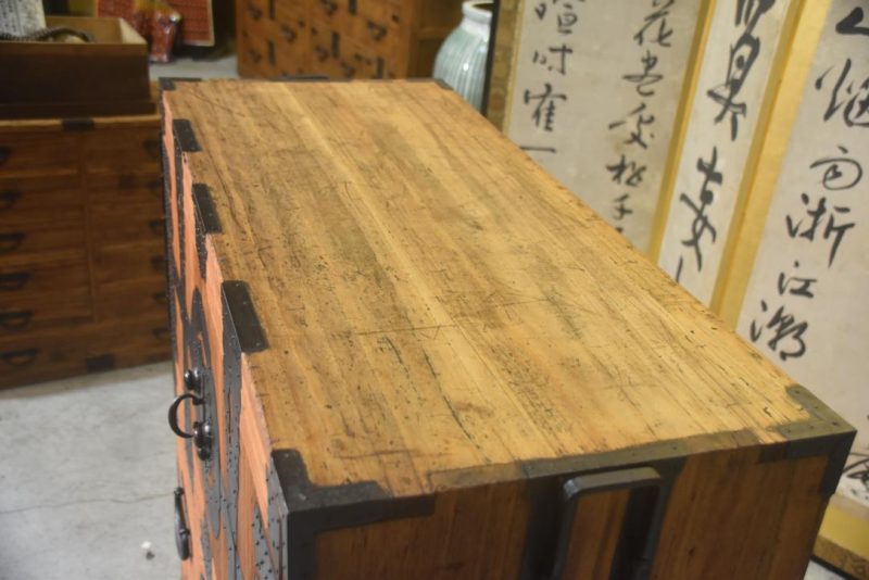 Antique Kannon Biraki Clothing Chest Width:900mm - Image 7