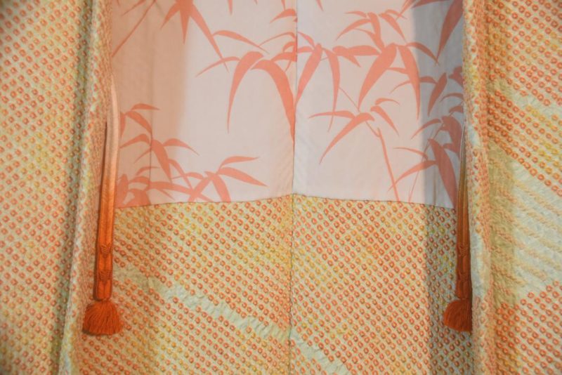 Orange and Lemon Silk Shibori Vintage Haori - Image 2