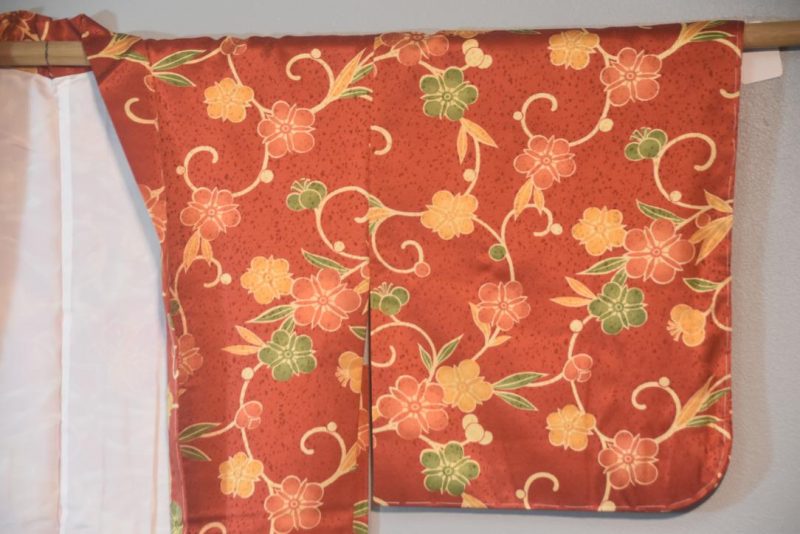 Dusty Orange Vintage Haori Jacket - Image 3