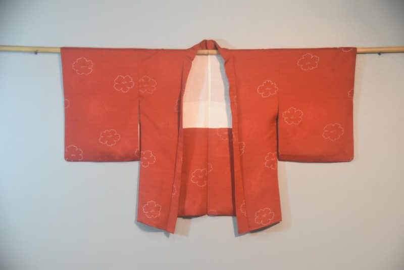Russet Silk Jacquard Japanese Haori Jacket