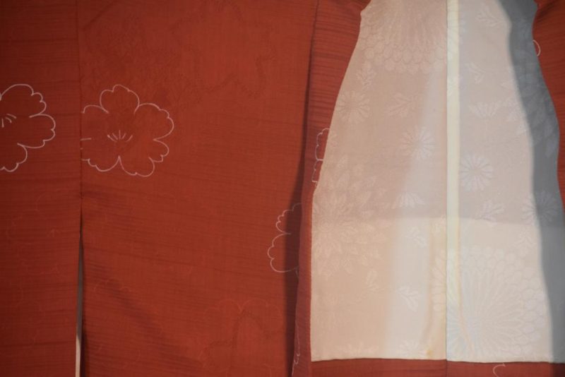 Russet Silk Jacquard Japanese Haori Jacket - Image 2