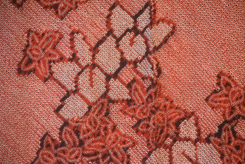 Lush Red Silk Shibori Japanese Haori Jacket - Image 2