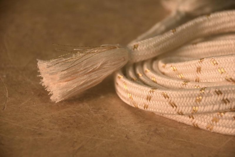 White & Gold Japanese Obi Cord Length:1480mm - Image 3