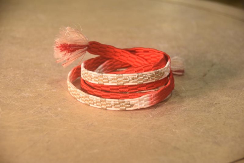 Red Multi Japanese Obi Cord Length:1450mm