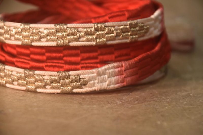 Red Multi Japanese Obi Cord Length:1450mm - Image 2