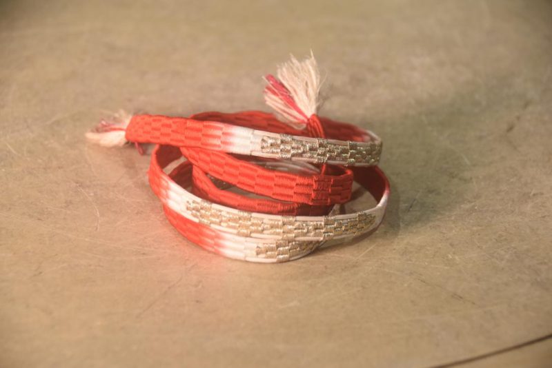 Red Multi Japanese Obi Cord Length:1450mm - Image 3