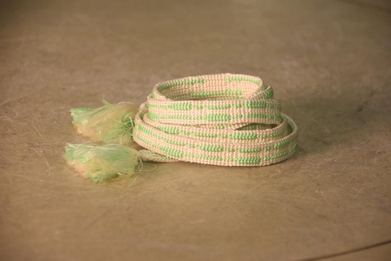 Green & White Japanese Obi Cord Length:1400mm